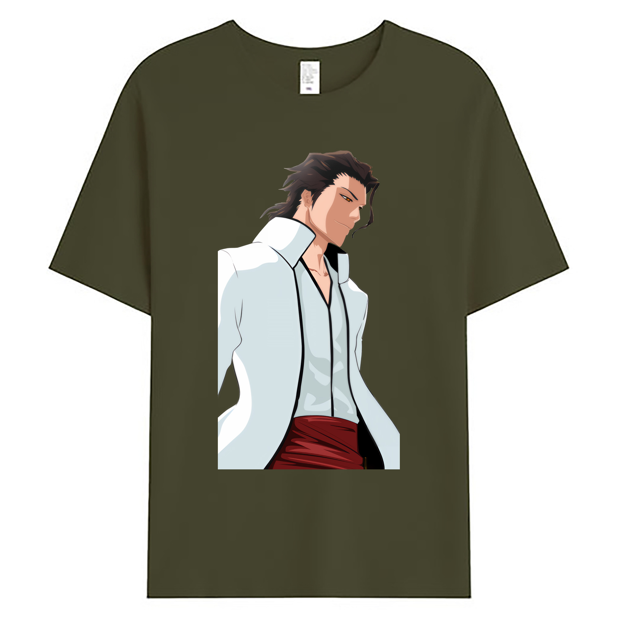 （画像用） ブリーチ 藍染 惣右介（あいぜん そうすけ） BLEACH Aizen Sousuke 綿100％ メンズ半袖Tシャツ｜肌触りやわらか＆通気性